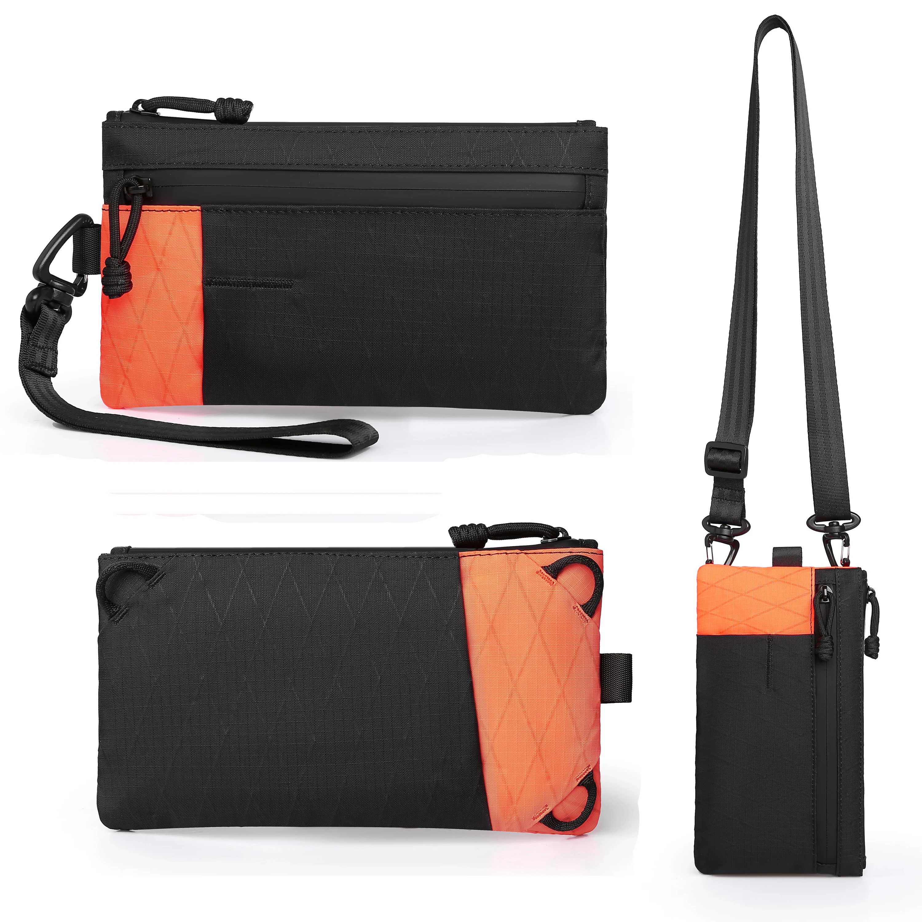 2‑in‑1 RFID Blocking EDC Wallet, XPAC Waterproof Multifunctional Clutch & Crossbody Bag, Travel Phone Passport Organizer Purse