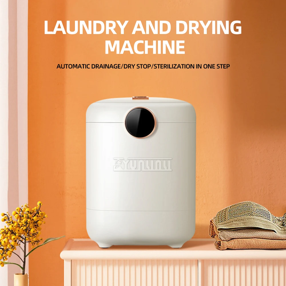 Automatic Clothes Washing Machine Underwear Small Washing and Drying Machine Integrated Portable Socks Washer