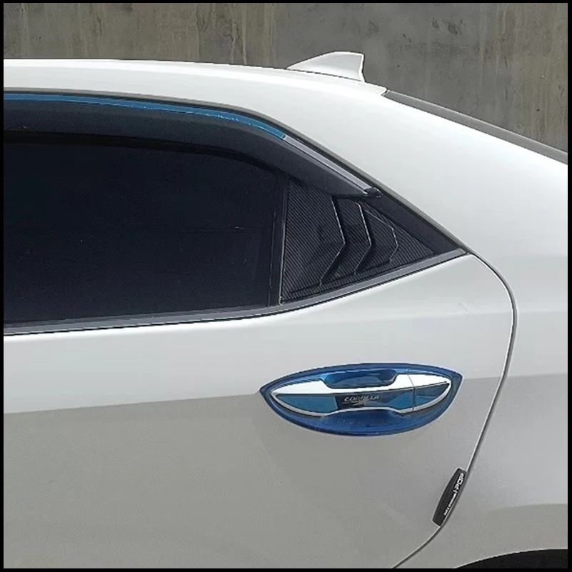 

For Toyota Corolla Sedan 2014-2017 Rear Window Blind Shades Louver Vent Cover Sticker Trim Decorate Car-Styling Accessories