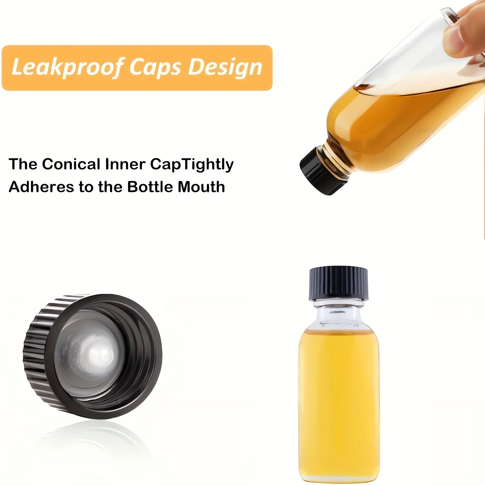 12pcs Glass Bottles With Lids And 2 Stainless Steel Funnels 2 Oz 60ml, Small Clear Glass Bottles For Potion, Juice, Wellness, Gi