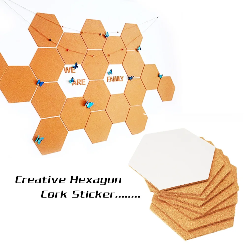 1/2/4/6pcs Cork Board Removable Cork Board for Walls Small Sheet Cork Board Wall Table