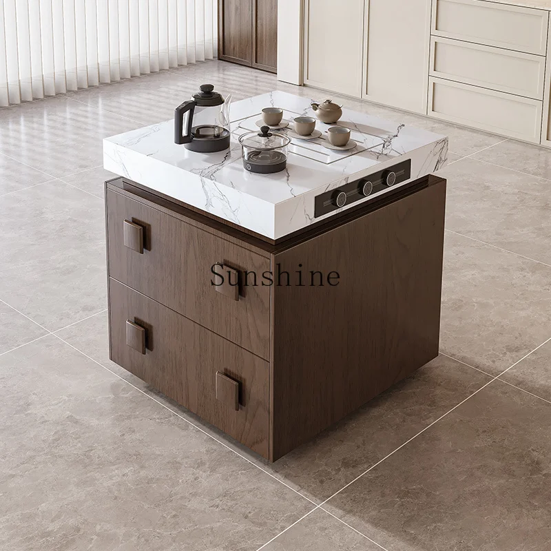 

Slate removable kitchen living room small apartment multi-functional storage type separate sink guide table