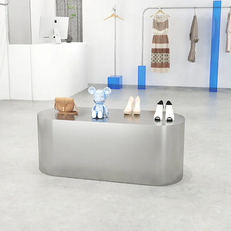 Clothing store display stand, stainless steel for men's and women's clothing, shoes, bags, pants, central island display, assemb