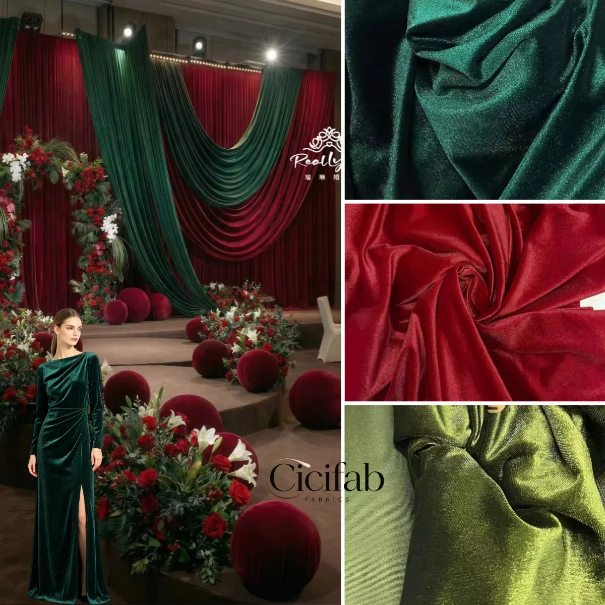Stretch Velvet Fabric Soft Elastic Velour Material for Sewing Dresses Tablecloths Sofa Covers Wedding Curtains Indoor Home Decor