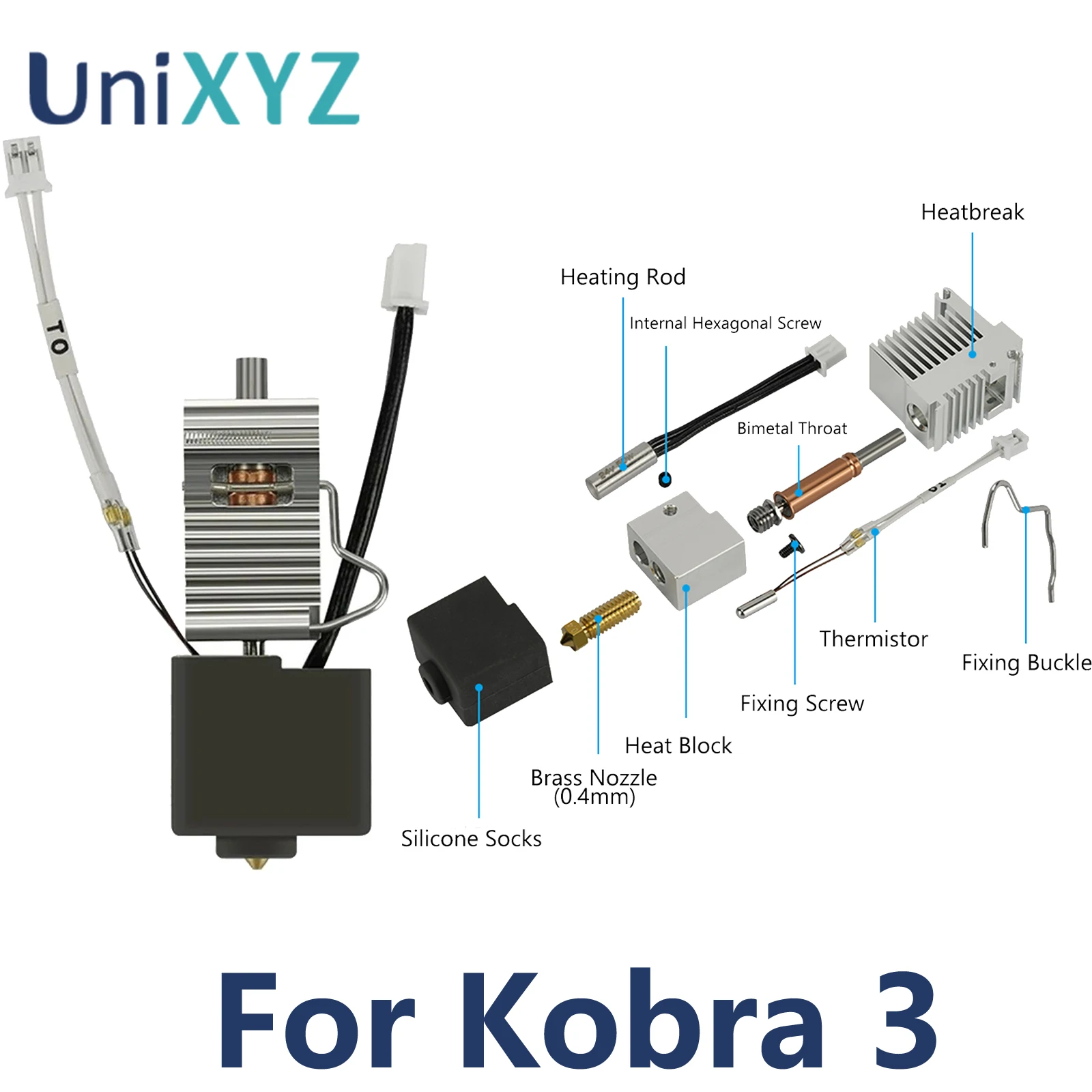 

Для Anycubic Kobra3 комбинированный Hotend с соплом термистора нагревательная трубка нагревательный блок Hotend наборы для Anycubic Kobra3 комбинированный 3D принт