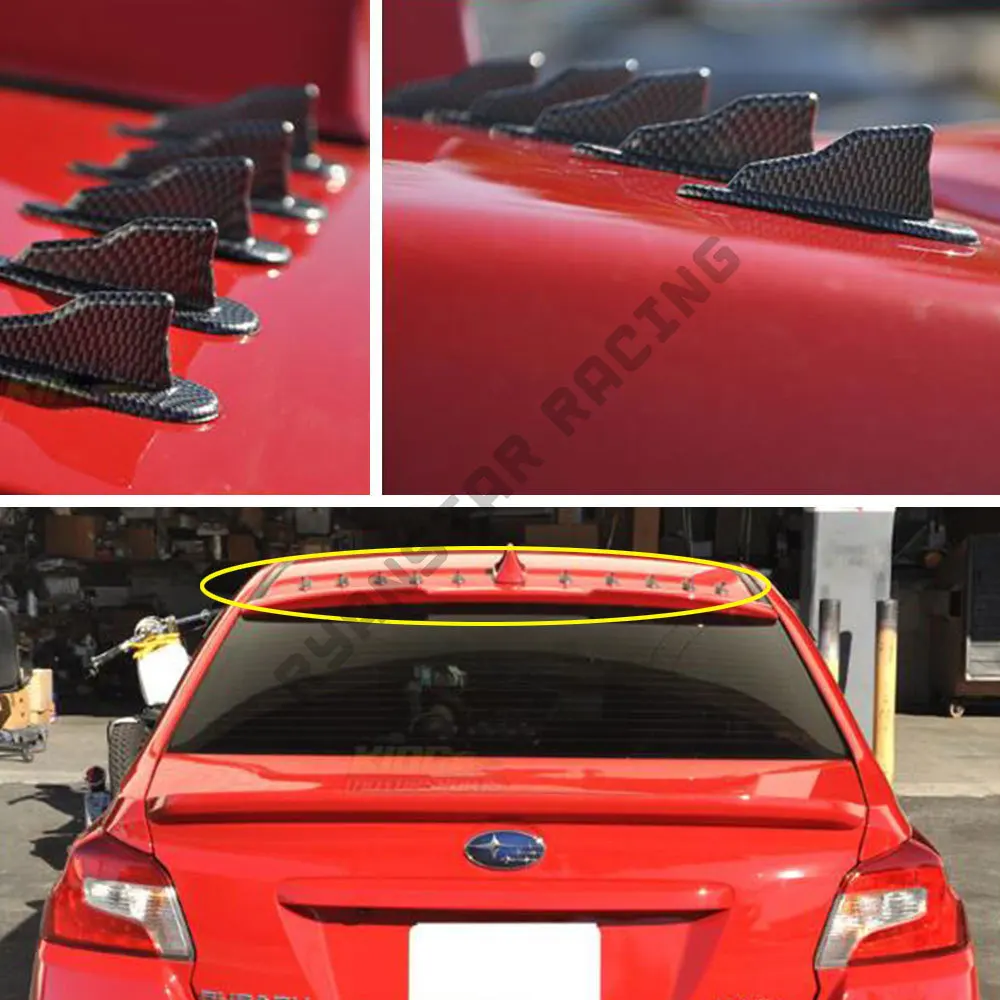 Car accessories Car rear wing Black carbon fiber shark fin Car modified rear wing