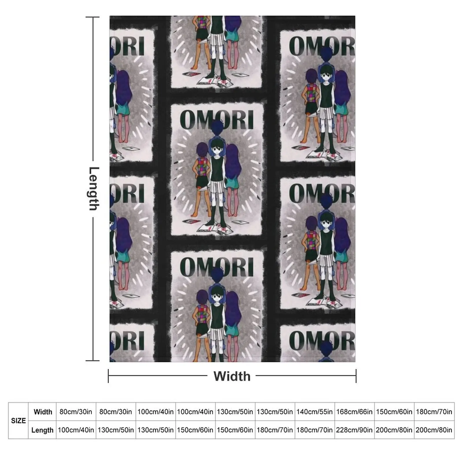 Omori Aubrey Tshirt - Omori Game Clothing - Omori Sticker Throw Blanket Flannel Sofa Quilt Thins Hairy Blankets