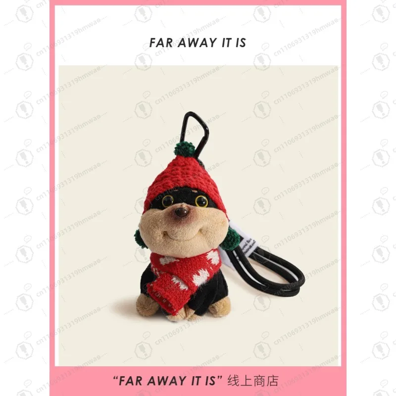 

Cute Christmas Bag Pendant Plush Doll Keychain Niche High-end School Bag Pendant Small Doll Gift
