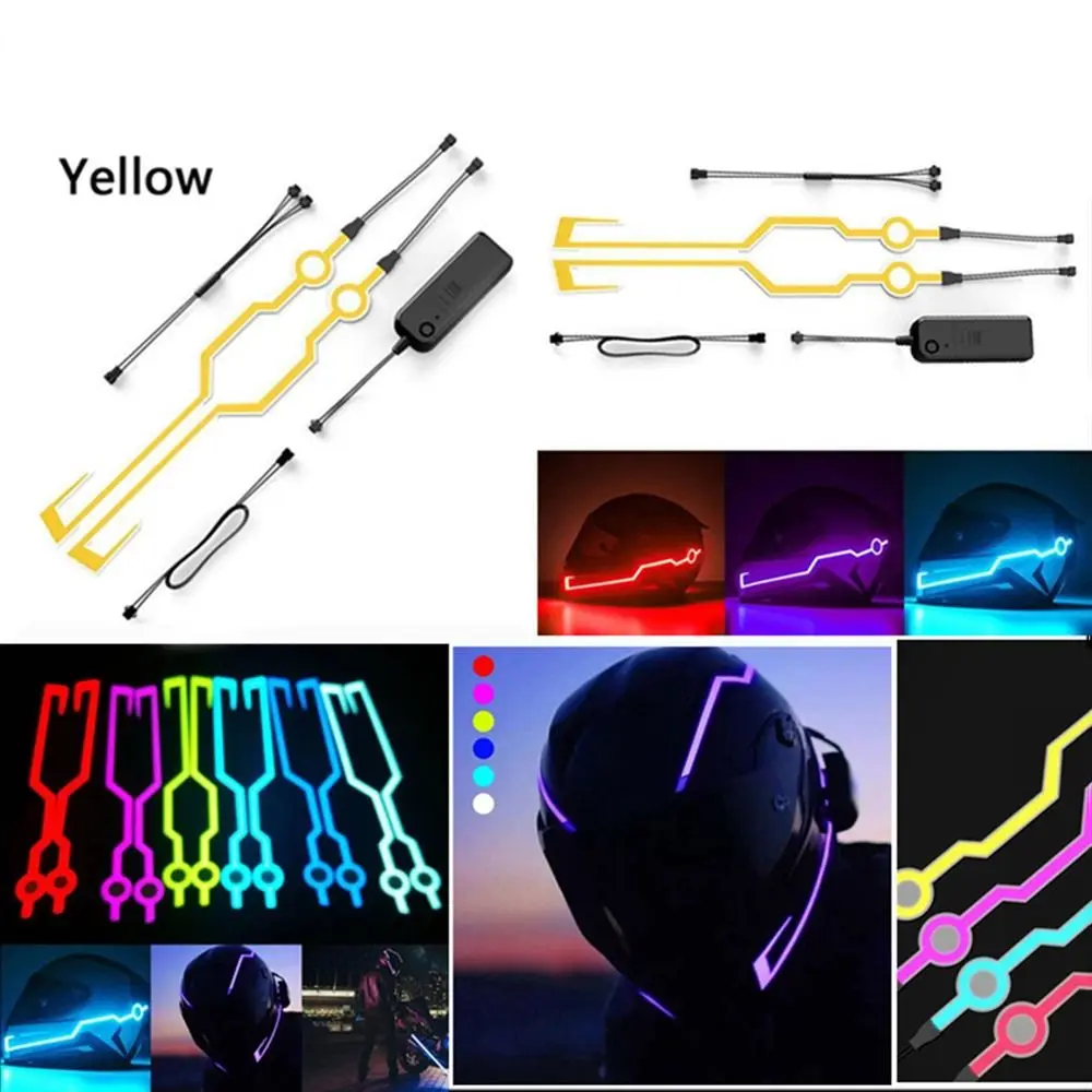 Flashing Motorcycle Helmet Light Reflector Battery Powered Cold Light Mod Kit Luminous Sticker for Thermomix TM5/TM6/TM21/TM31