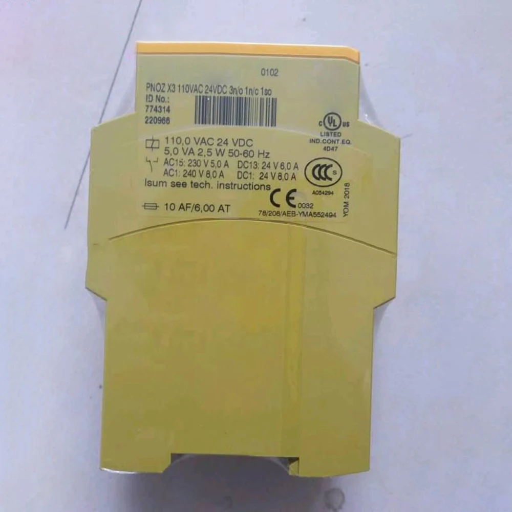 For Pilz 774314 PNOZ X3 110VAC 24VDC Safety Relay Module