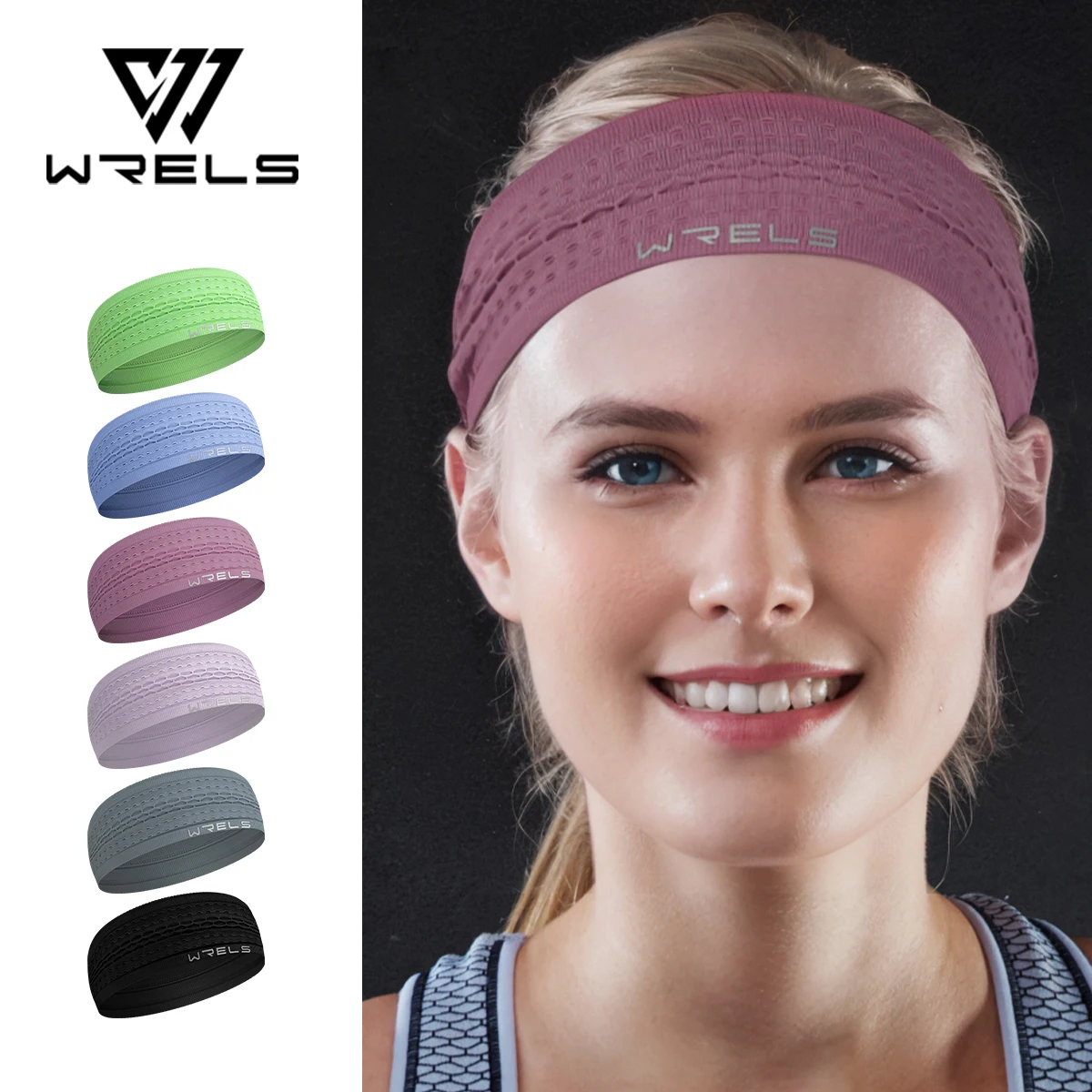 

1pc Sport Headbands for Men Women Non-Slip Moisture Wicking Workout Sweatband Fitness Running Cycling Football Yoga Hairband