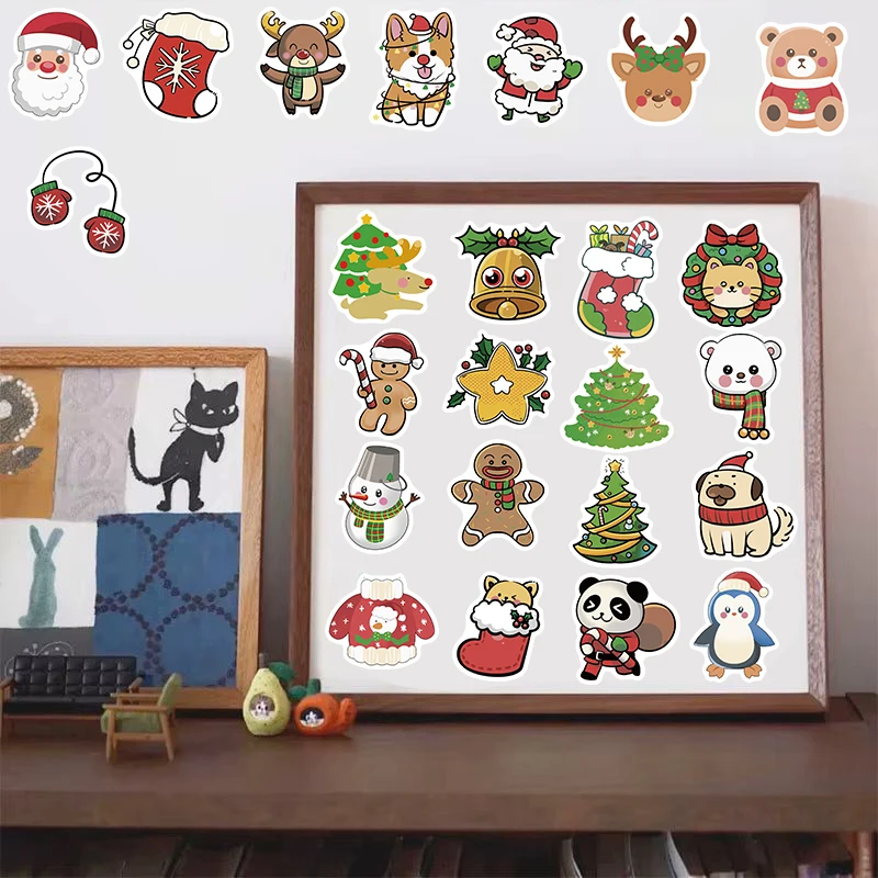 50 قطعة عيد الميلاد الكرتون ملصق تخصيص الإبداعية مقاوم للماء دراجة نارية دراجة الفن الغيتار ملصقات الكمبيوتر المحمول عادية الزخرفية