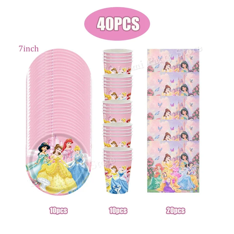 Pink Princess Birthday Party Decorations Set with Candy Gift Boxes Balloons Tablecloth Party Favors Baby Shower Decoration view 2