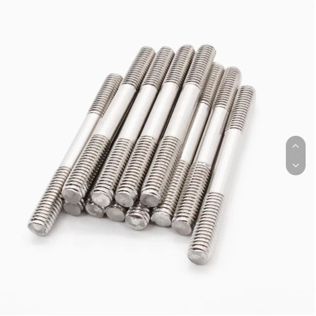 10PCS M8 Stainless Steel Double End Threaded Screw Headless Double Thread Studs Bolt M8*30/35/40/45/50-200mm