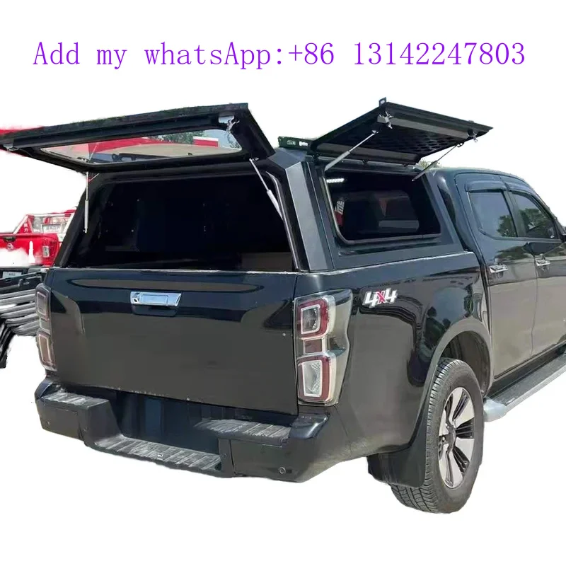 

Waterproof Aluminum Offroad Truck Bed Covers for DMAX 2012-2021 Pickup's Back Hardtop Canopy with Locking Function