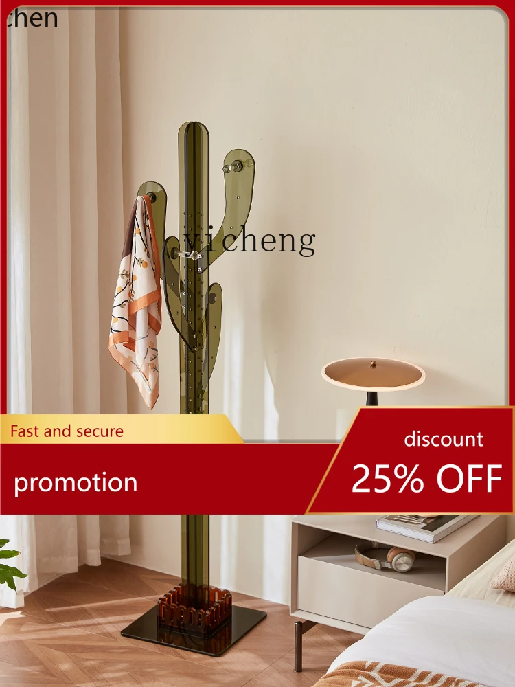 

ZMLCoat Rack Acrylic Clothes Rack Floor-standing Entrance Bedroom Hallway Home Clothes Rod