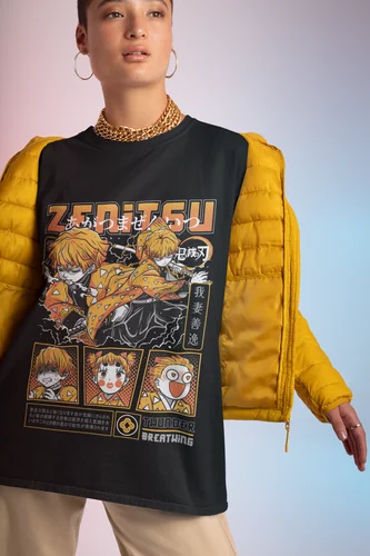 Imagen 2 del producto Camiseta Agatsuma Zenitsu Demon Slayer Kimetsu No Yaiba película camiseta de Halloween