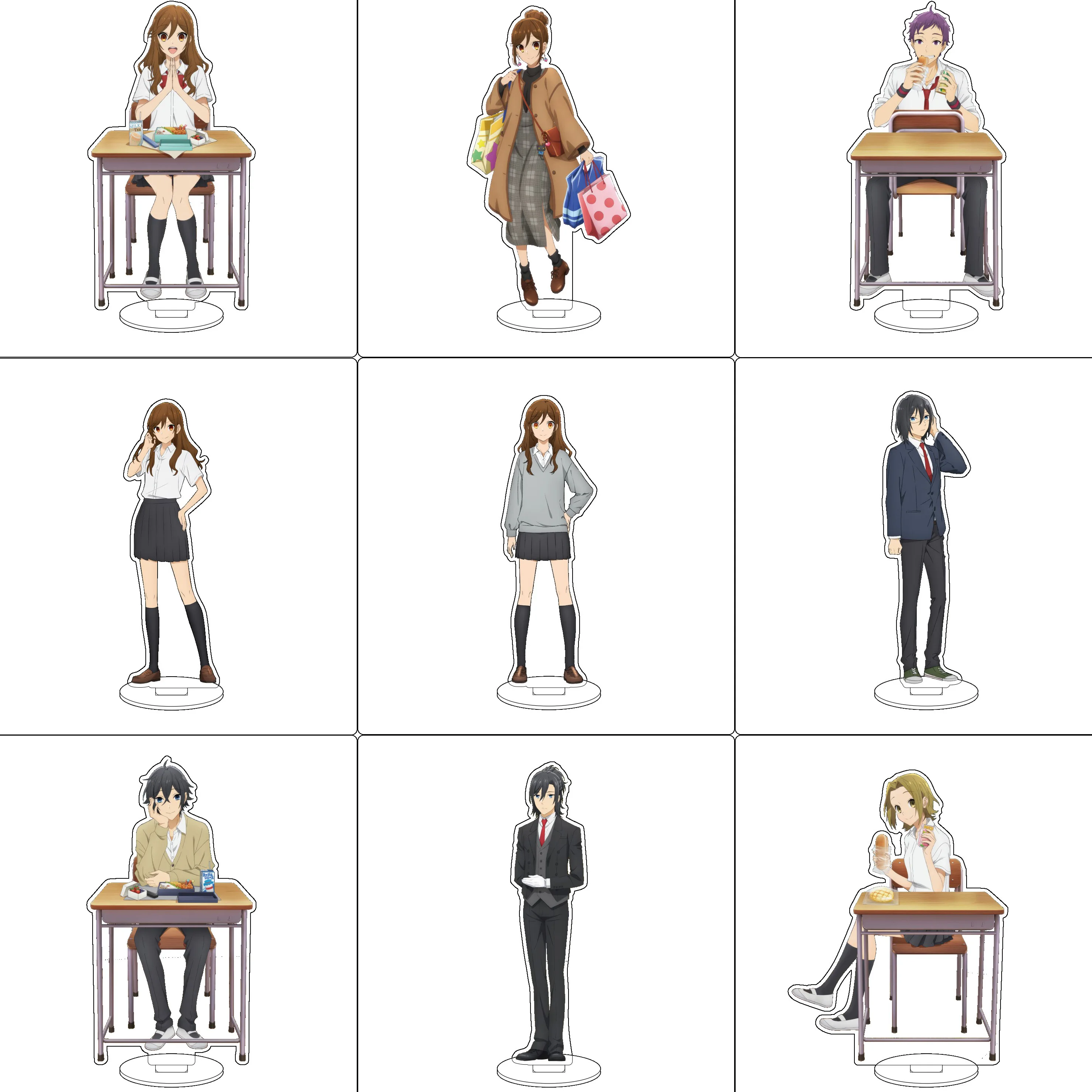 16 سنتيمتر أنيمي هوري سان إلى ميامورا كون تأثيري الاكريليك حامل الحلي يوشيكاوا يوكي هوري كيوكو الشكل حامل هدايا الهالوين