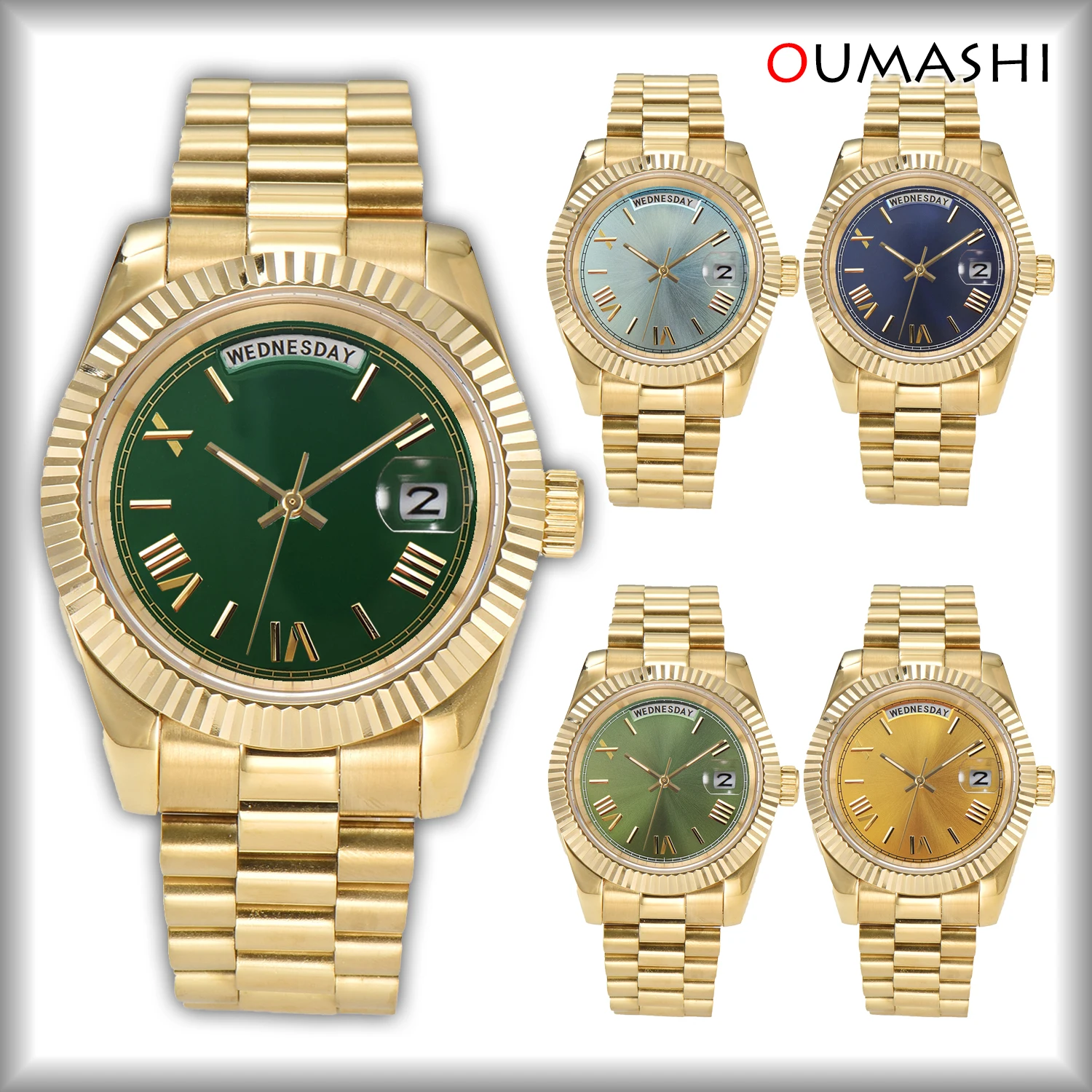 

Men's Luxury Watch 8285 Watches Date Week Display Automatic Waterproof Rose gold Indexes Customizable Watch for Men