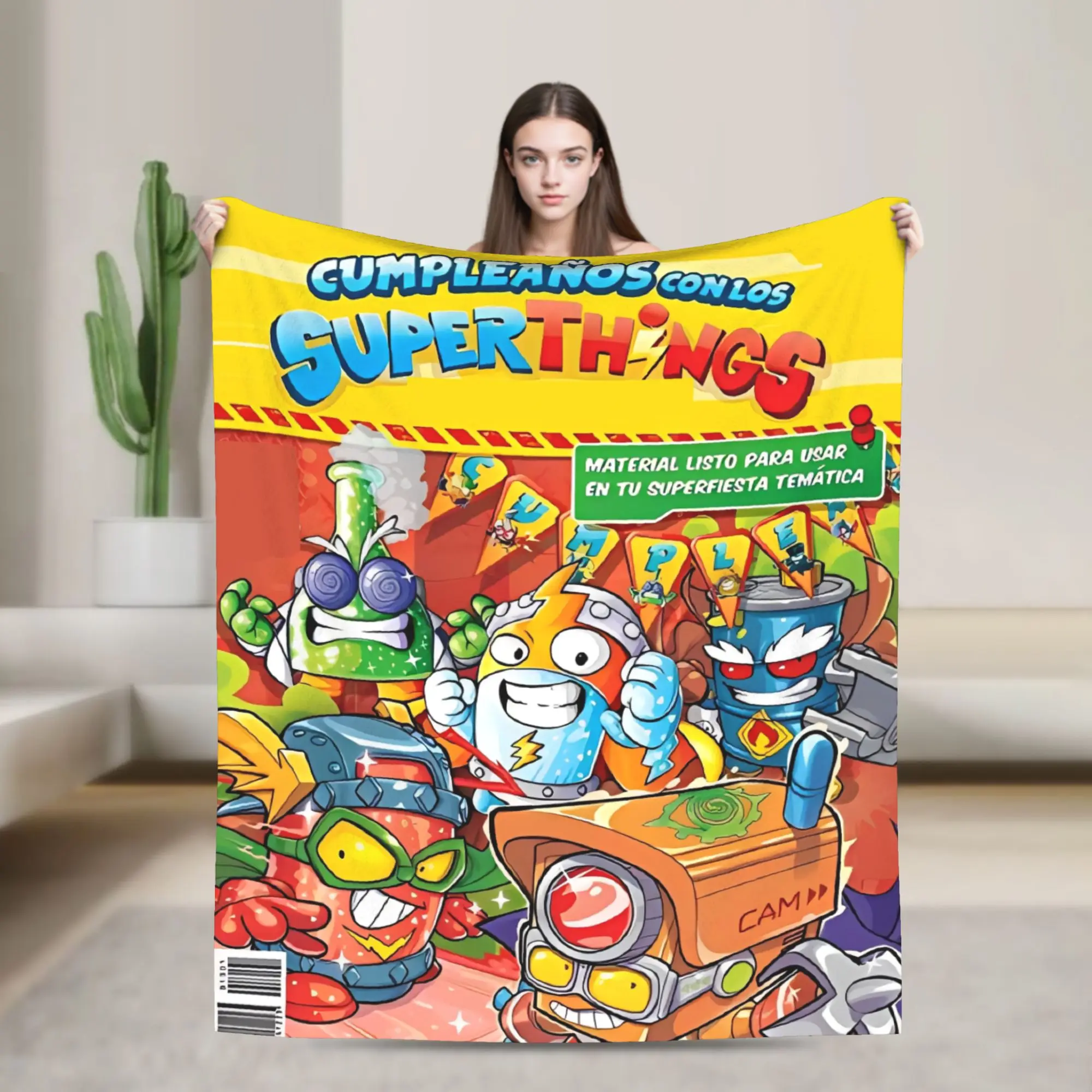 Super Zings Game  Soft Blanket Superthing Camping Plush Throw Blanket Comfortable Couch Chair Flannel Bedspread Sofa Bed Cover