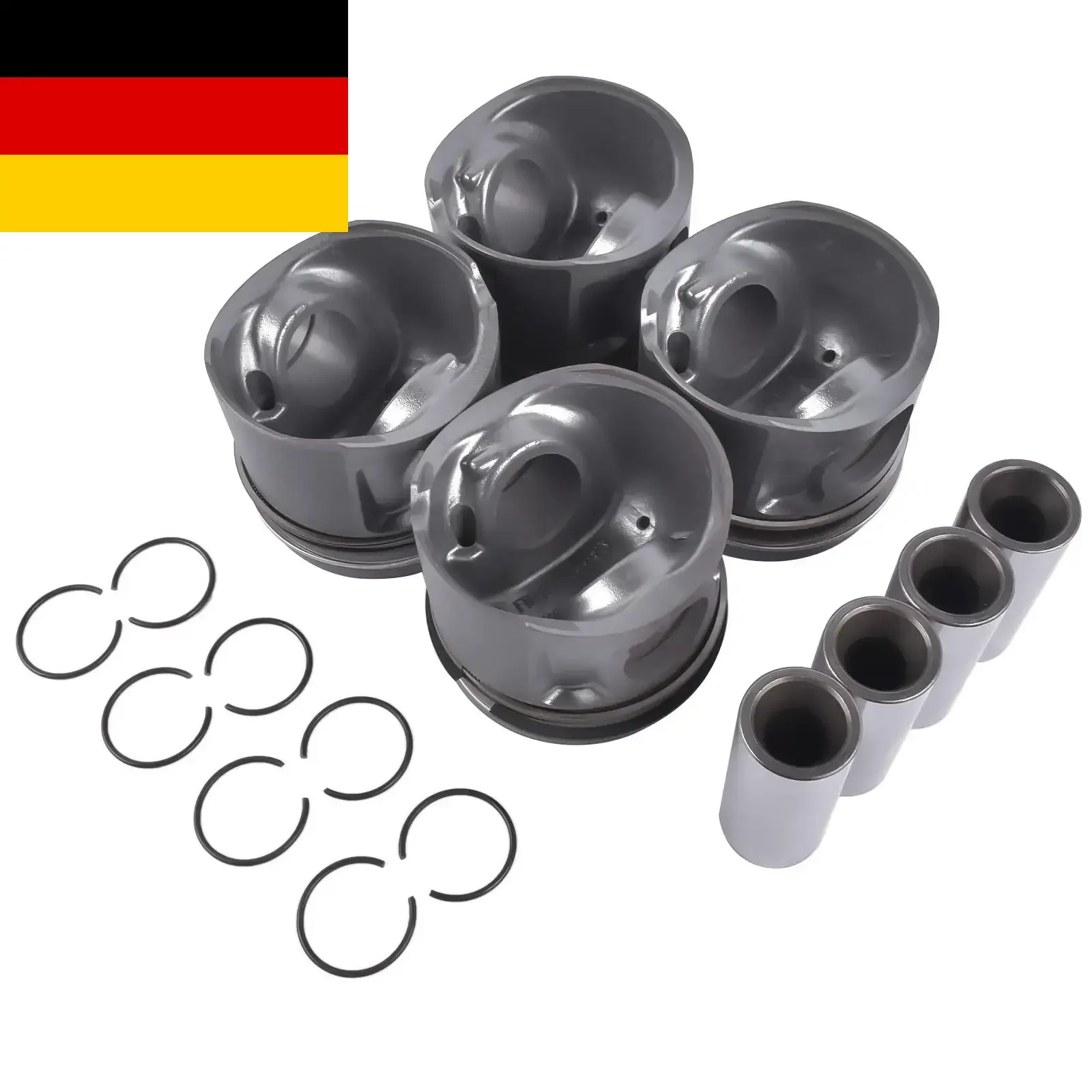 Image of AP03 4X Kolben mit Ringen für CITROEN PEUGEOT FIAT FORD 2.2 TDCi STD Ø 86,00MM 1709144 PM004700VR1 9800484180