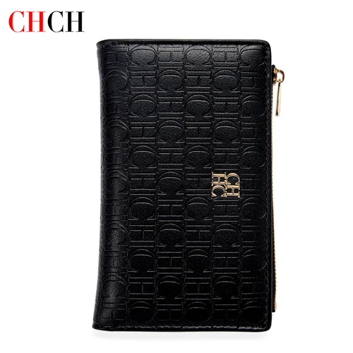 CHCH-cartera corta para mujer, cartera pequeña cuadrada Simple con tres pliegues, monedero para mujer, bolso de lujo, billeteras, tarjeteros