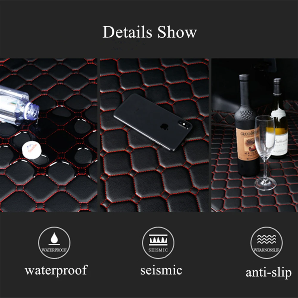 SJ High Side Car Trunk Mat AUTO Tail Boot Cargo Pad Fit For VOLVO XC60 XC90 XC40 S60 S90 V40 V60 V90 C30 C40 2024 2023 2022-2006 image 2