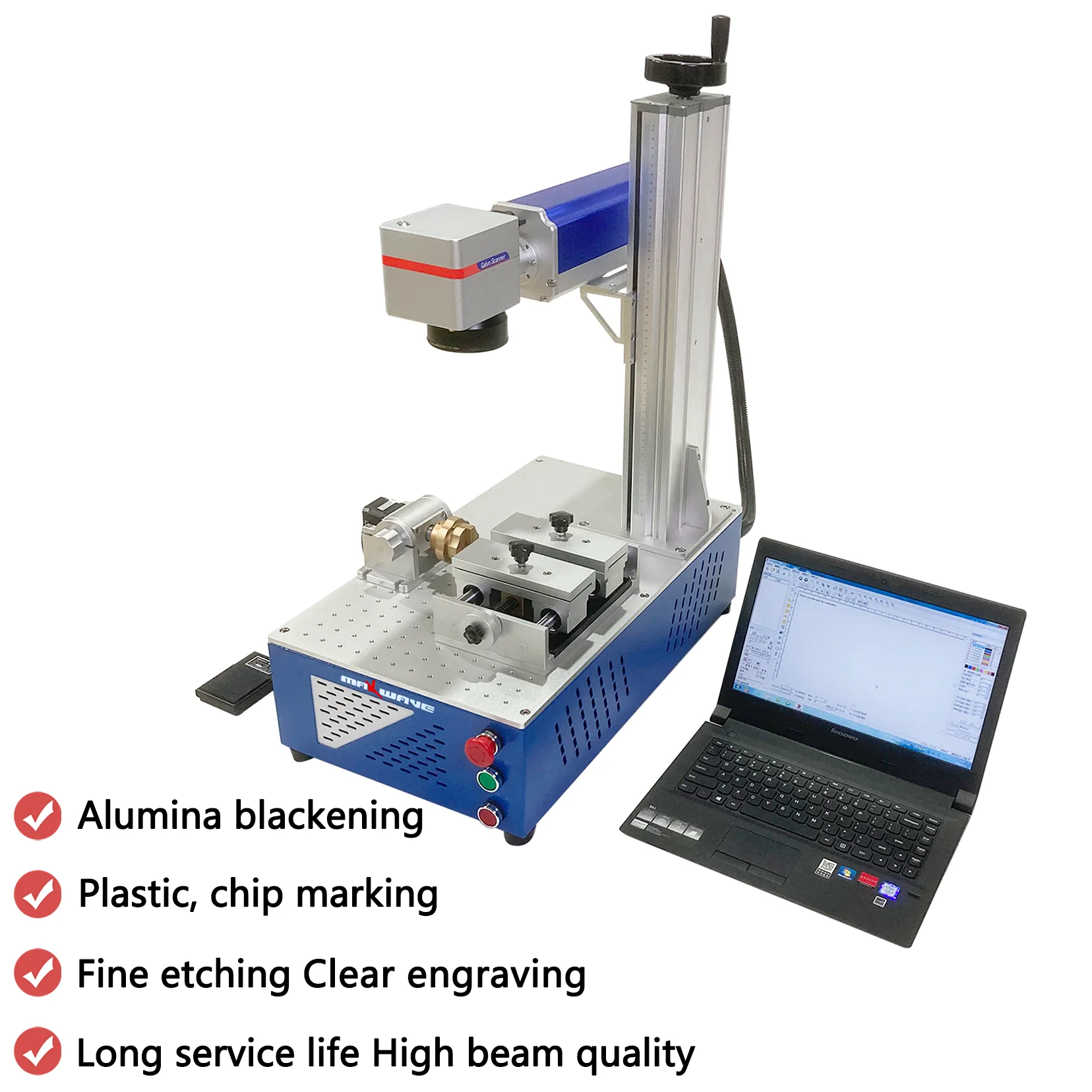 

Fiber Laser marking machine Metal Wood Jewelry Marker Carver Mchine Ready To Ship Portable 20W 30W 50W 100W