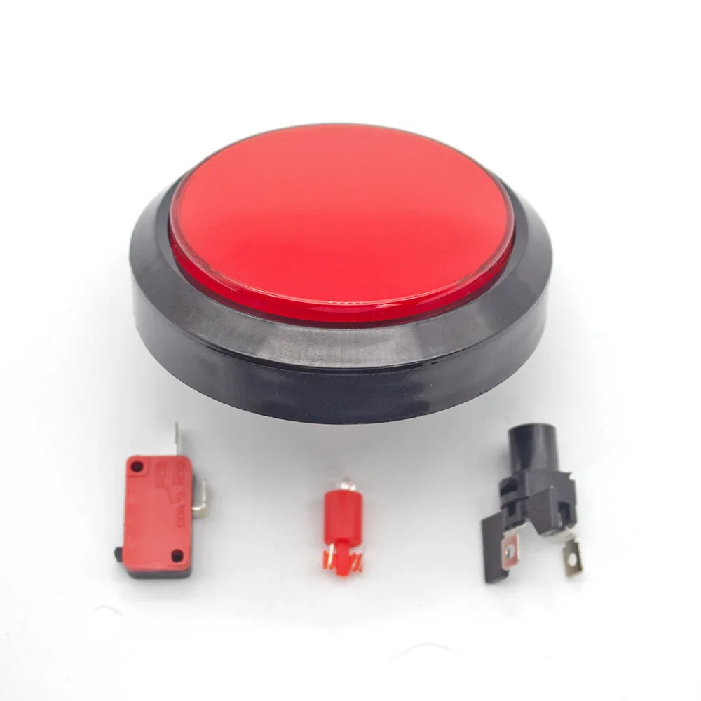 100mm LED Illuminated Push Buttons Switch for Arcade Machine, Big Flat Straight Type, Super 12V, Video Games Parts