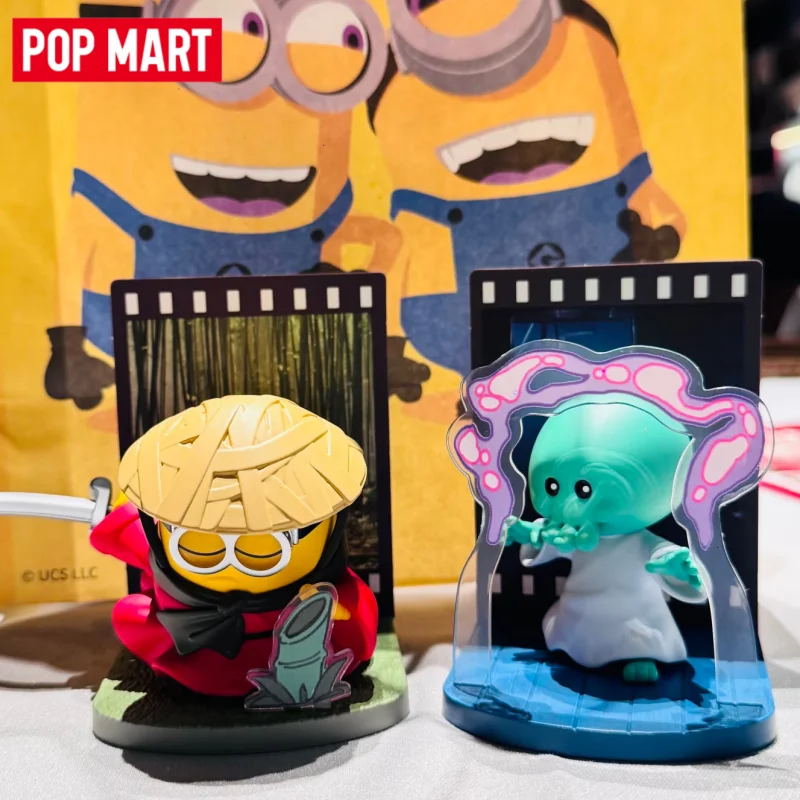 POP MART ILLUMINATION'S Minions Monsters Series Caixa Misteriosa da Moda, Figura de Ação de Anime, Caixa Aleatória Surpresa, Brinquedo, Modelo, Ornamento, Boneco