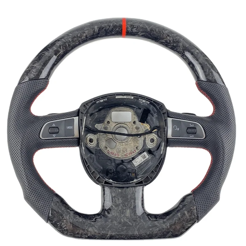 

Custom Car Interior Forged Carbon Fiber Steering Wheel for Audi A5 S5 Before 2010Without airbags