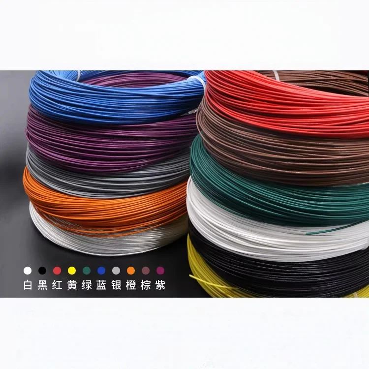 FF46-2 FEP PFEP PTFE Teflo Silver-Plated Signal Electronic Wire Copper Stranded headset Cable 11 14 16 18 20 22 24 26 28 30AWG