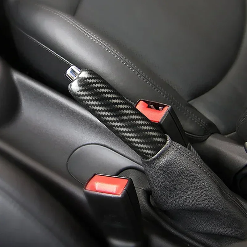For Mini Cooper R55 Clubman R56 R57 R58 R59 R50 R53 Real Dry Carbon Accessorie Handbrake Grip Cover Handbrake Modification