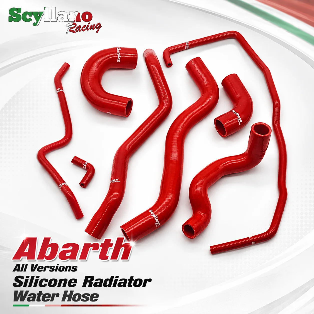 For Fits Fiat Abarth 500 595 695 All Versions Models Silicone Coolant Water Radiator Reinforced  Hose Tube Pipe Kit Set