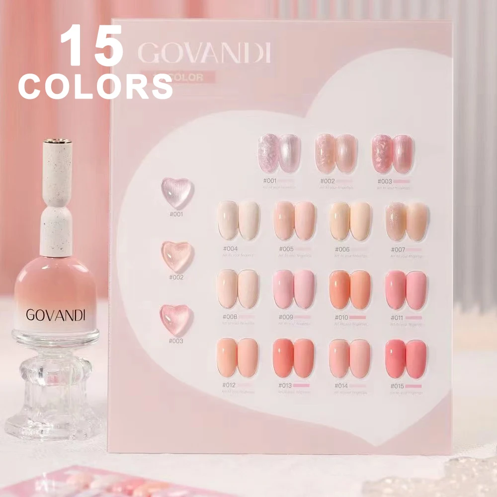 Esmalte de Gel UV para uñas, barniz para manicura, 15 colores, rosa, melocotón, novedad