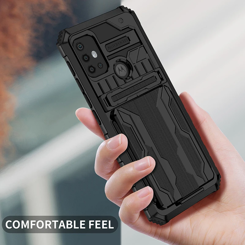 Case for Moto Motorola G9 Plus G Stylus 5g G Power Pure 2021 G 10 20 30 Case with Card Holder Shockproof Armor Phone Cover Case
