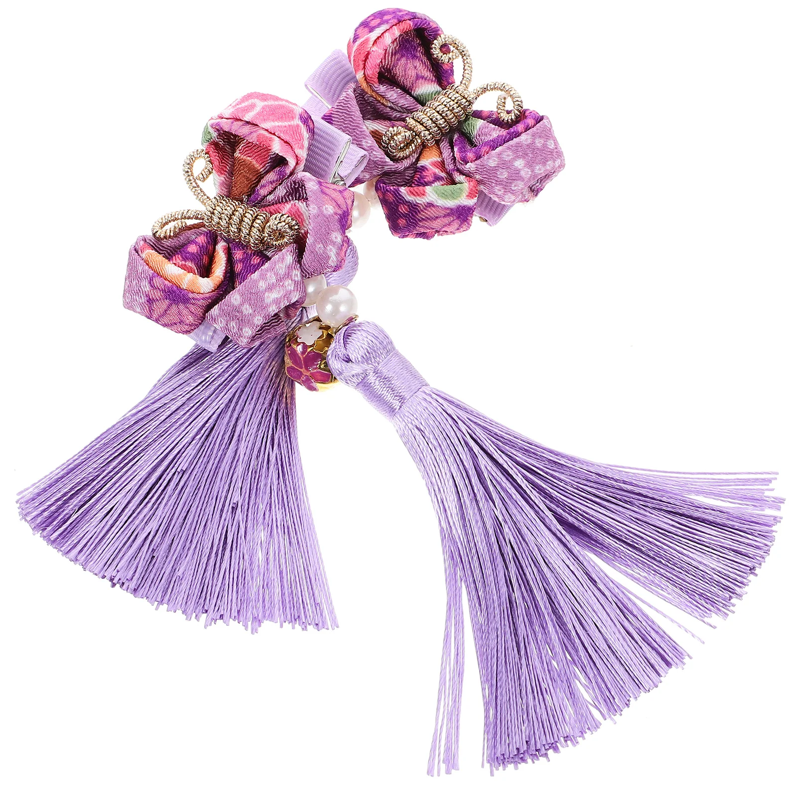 

Butterfly Hair Clip Chinese Style Kids New Year Headb Decor Retro Grips Bow Pin Purple Red Festive Accessories Hair Care Styling