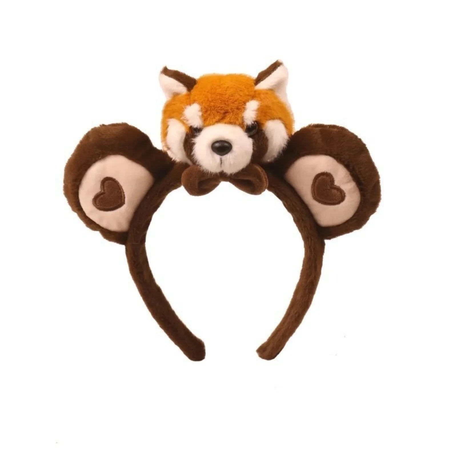 قطعة واحدة من عصابة رأس الراكون اللطيفة للنساء: مشبك شعر الباندا الأحمر الكرتوني الإبداعي، عصابة رأس لغسل الوجه، إكسسوار للشعر للذهاب