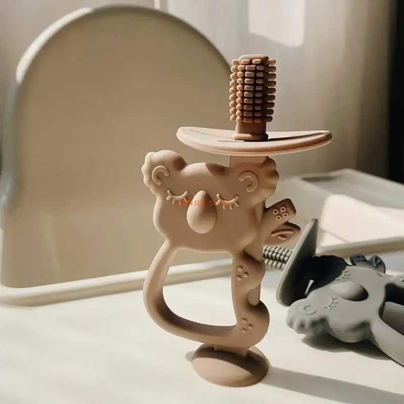 لعبة U50F Teether مضغ مع قاعدة شفط Baby Baby Beaben