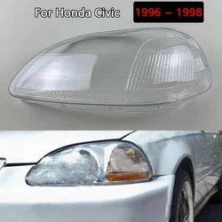 For Honda Civic 1996 1997 1998 Headlight Cover Transparent Headlamp Shell Plexiglass Replace Original Lampshade