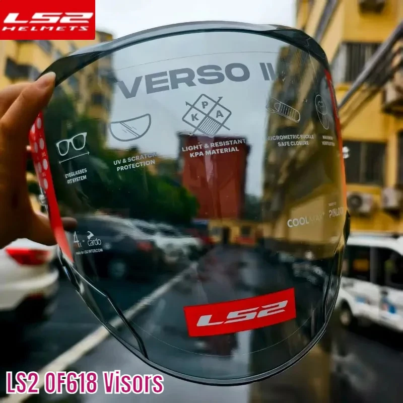 

For LS2 OF618 VECTOR II Helmet Lens Full Face Motorcycle Helmet Color Lens Black Silver Visor LS2 Anti Fog Sticker