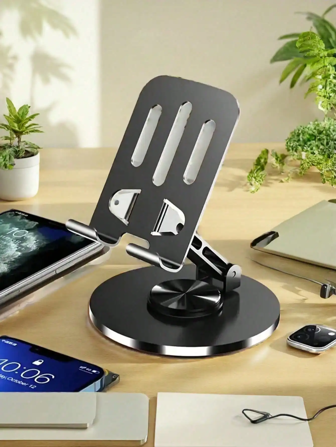 

Full Metal 360-Degree Rotating Stress-Relieving Phone And Tablet Universal Stand Compatible With IPhone, Android Phone