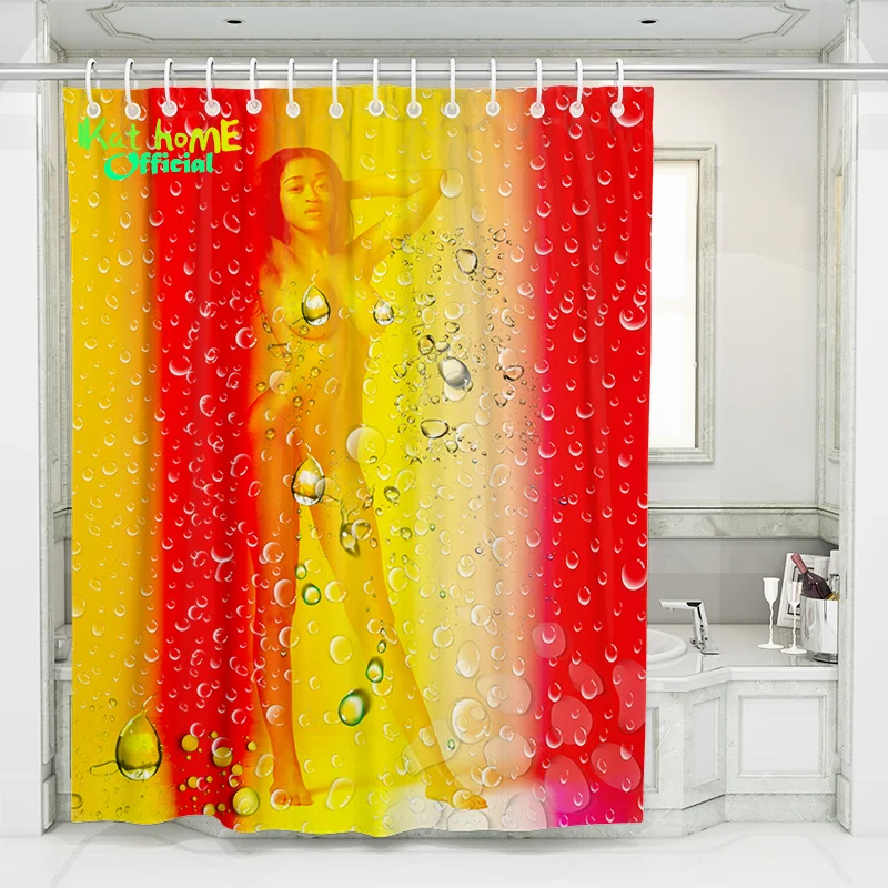 Sexy Naked Women Shower Curtains 3D Colorful Bathroom Curtain Ombre Gradient Waterproof Bath Curtain Custom duschvorhang 70x70in