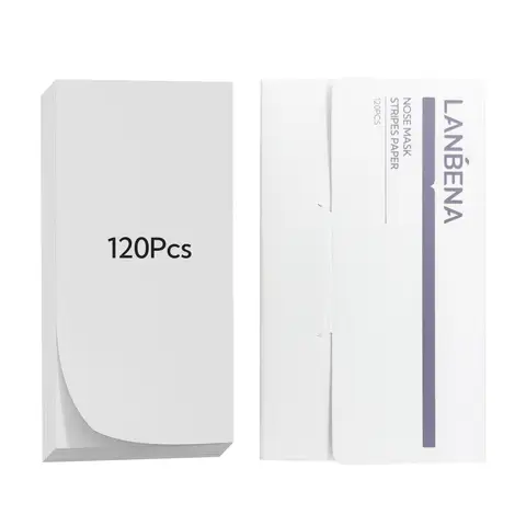 LANBENA 120 Pcs Nose Mask Stripes Paper 85*45mm Size Tear-off Paper Nose Patches For Blackheads Cleansing Skin Care Tool