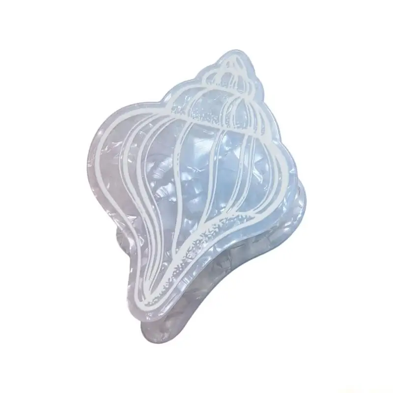 31BF Acrylic Ocean Resort Hair Clip Lightweight Secure Grip for Beach Vacation