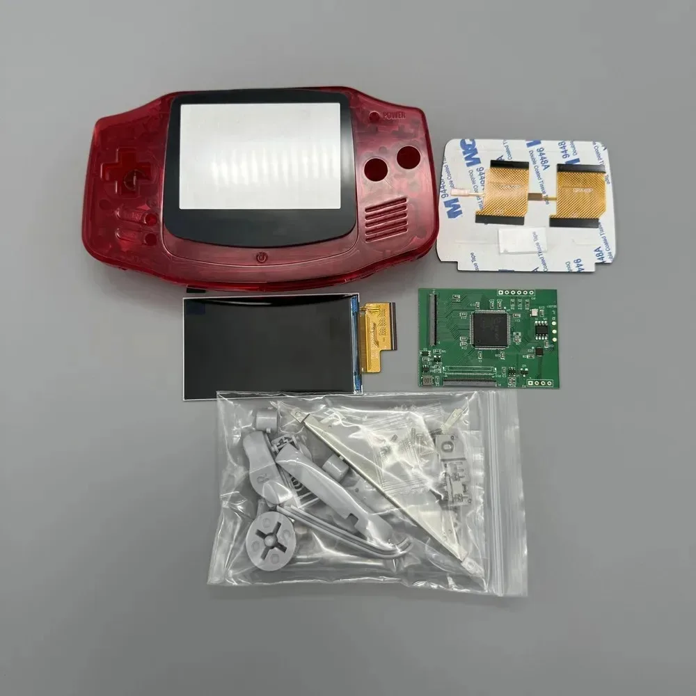 GBA IPS LCD scherm zonder shell-aanpassing, eenvoudig te installeren, 2.9 inch IPS LCD met hoge helderheid en shell-kit voor Gameboy Advance GBA