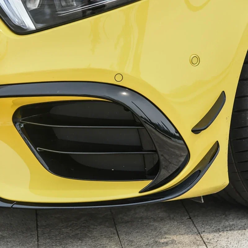 5pcs/set Car Front Bumper Lip Spoiler Lower Blade Splitter for Mercedes Benz A-Class W177 A45 AMG 2019-2021