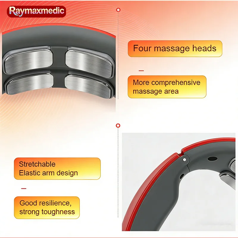 

Raymax Smart Back Neck Massager with TENS Pulse Cervical Muscle Massage Electric Shoulder Skin Health Care Device