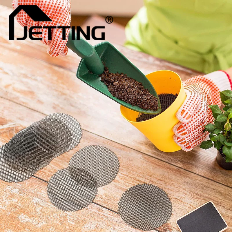 

Pot Hole Mesh Pad Mat Grid Round Drainage Hole Screen for Pot Bottom Prevent Soil Loss Anti Bonsai Flower Plant Gardening Tools