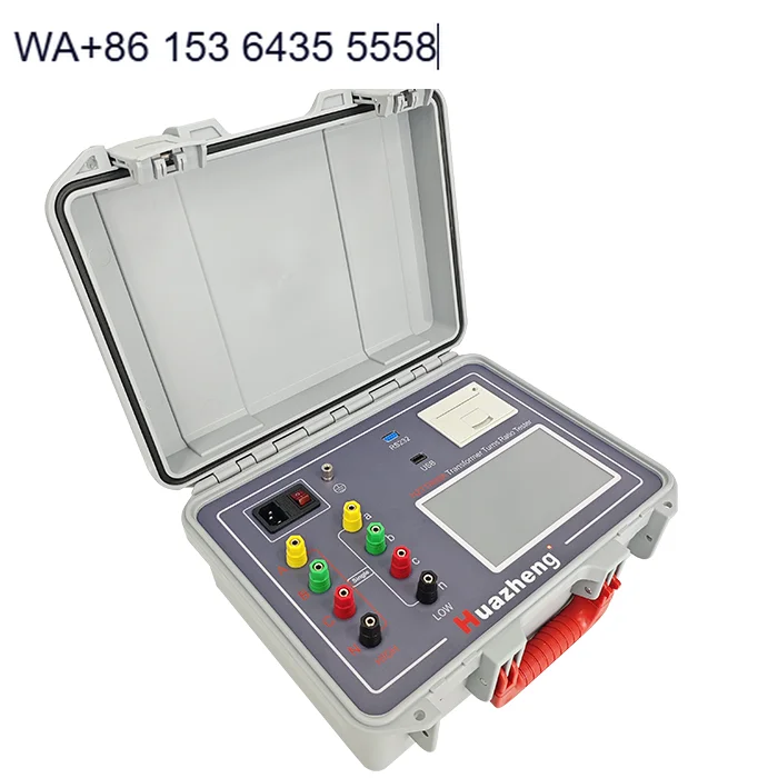 HuaZheng Substation Transformer Turn Ratio Vector Group  Set Ttr Meter Turns Ratio Tester For High Accuracy IP55 Protection